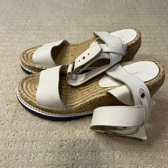 Tony Bianco Emma White Monaco Espadrille Wedges Size 8 - Picture 4 of 8